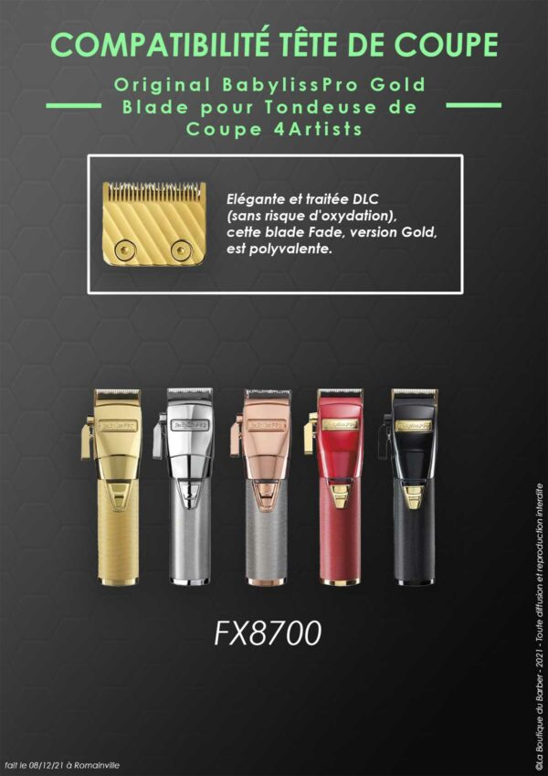 Original-BabylissPro-Gold-Blade-pour-Tondeuse-de-Coupe-4Artists